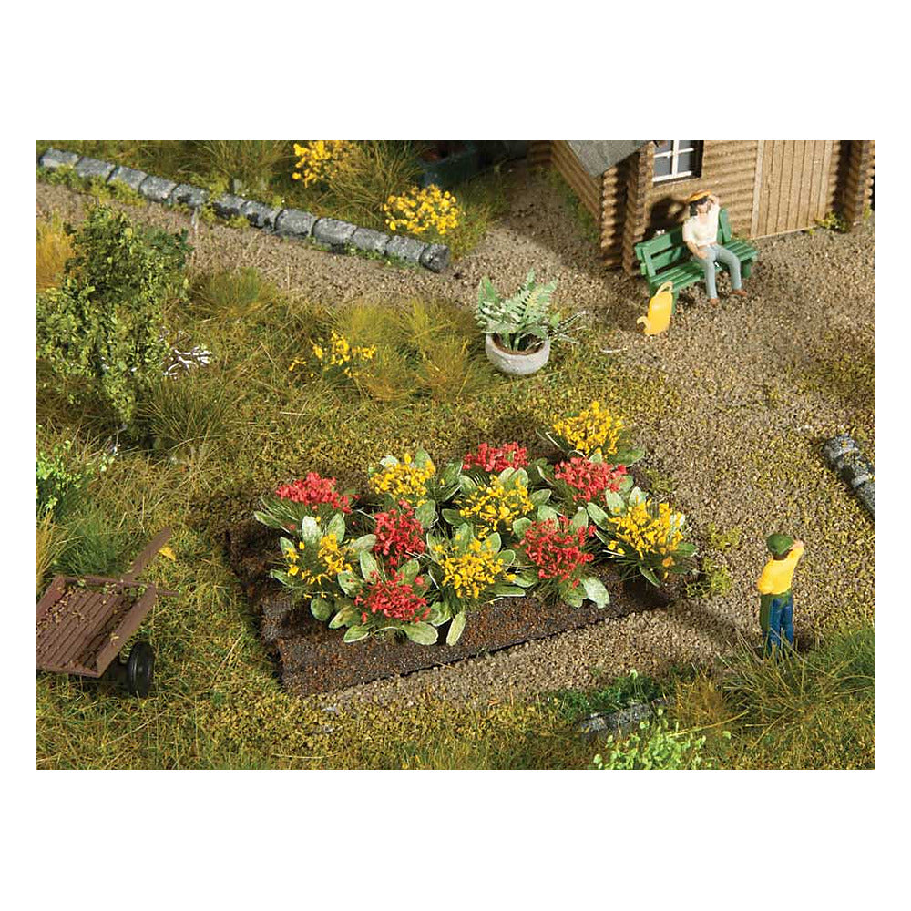 Noch 13223 HO Scale Garden Plot - Assembled - Deco Minis -- Rose Plants