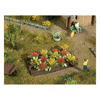 Noch 13223 HO Scale Garden Plot - Assembled - Deco Minis -- Rose Plants