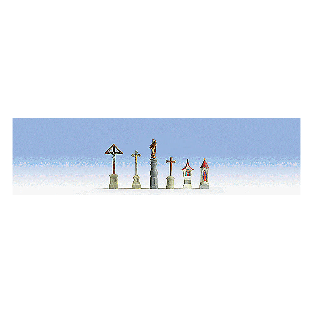 Noch 14870 HO Scale Scenic Accessory Sets -- Christian Symbols