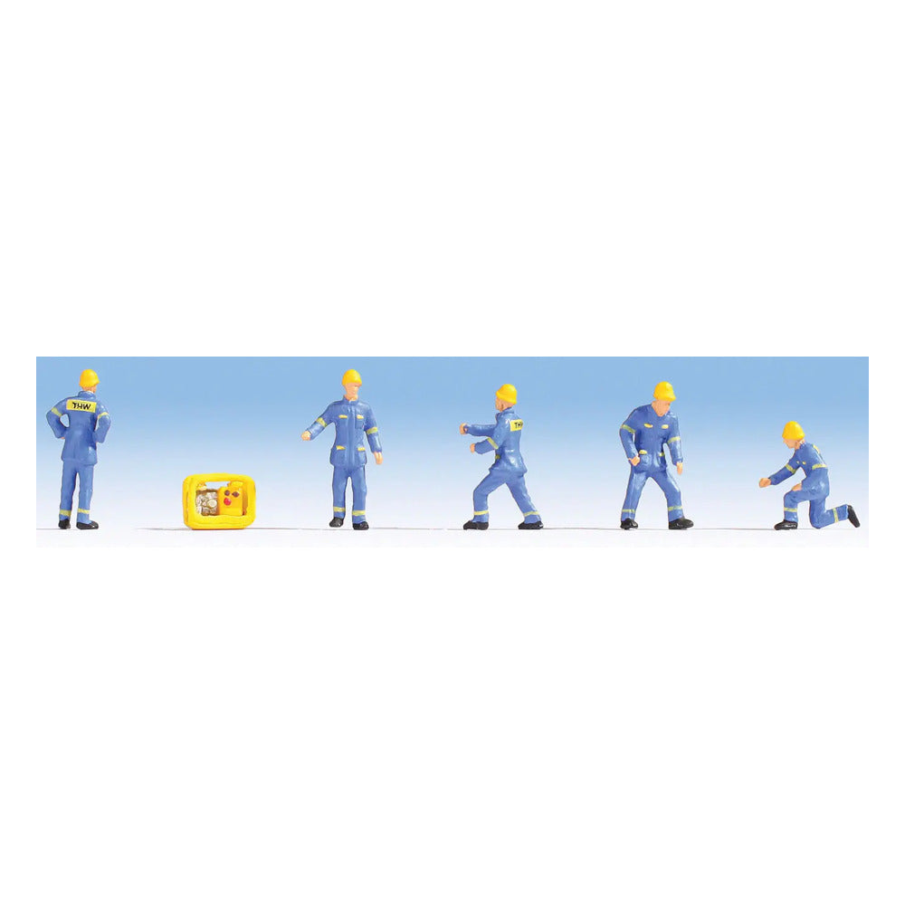 Noch 15025 HO Scale THW (Technical Aid Agency) -- 5 Figures & Portable Generator