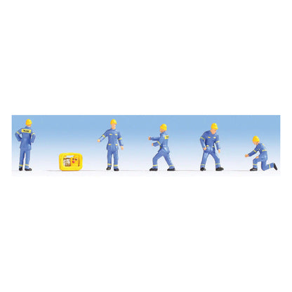 Noch 15025 HO Scale THW (Technical Aid Agency) -- 5 Figures & Portable Generator