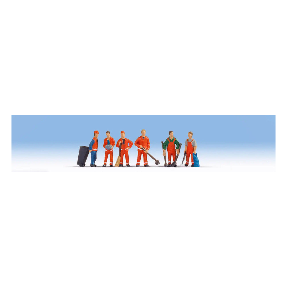 Noch 15029 HO Scale City Cleaning Crew -- pkg(6)