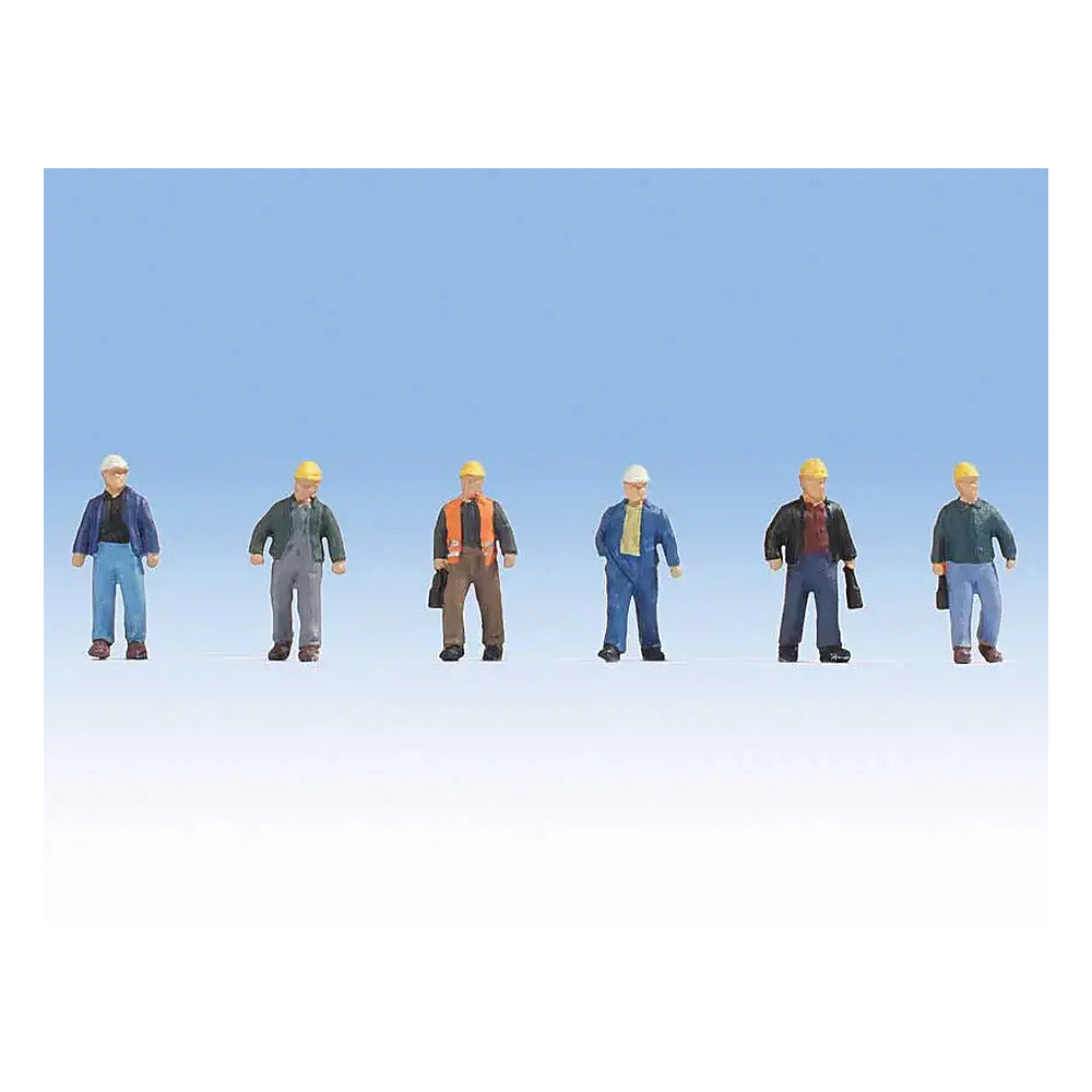 Noch 15057 HO Scale Working People -- Construction Workers pkg(6)