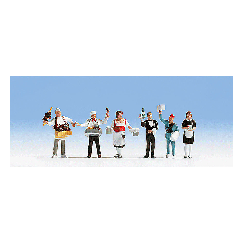 Noch 15070 HO Scale Food Service Workers -- pkg(6)