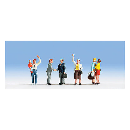 Noch 15245 HO Scale Farewell Scene People -- pkg(6)