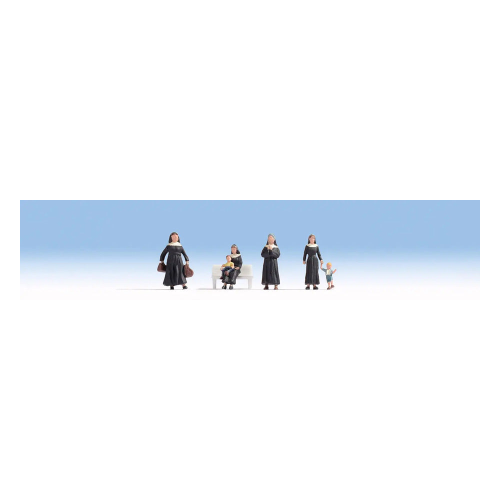 Noch 15400 HO Scale Nuns & Children -- pkg(6)