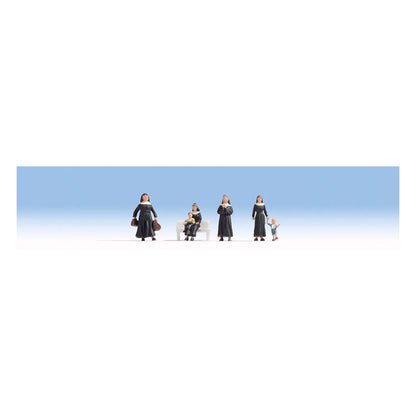 Noch 15400 HO Scale Nuns & Children -- pkg(6)