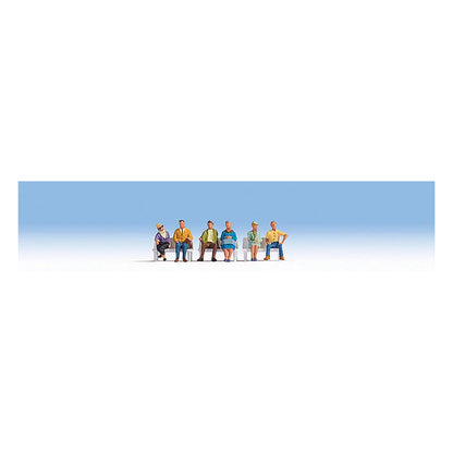 Noch 15532 HO Scale Seated People -- Set #2 pkg(6)
