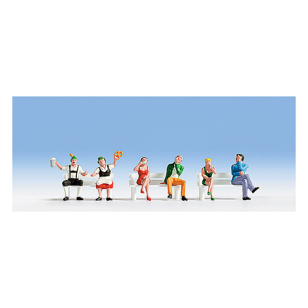 Noch 15536 HO Scale Seated People -- Set #4 pkg(6)
