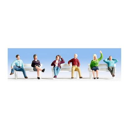 Noch 15540 HO Scale Seated People -- Set #5 pkg(6)
