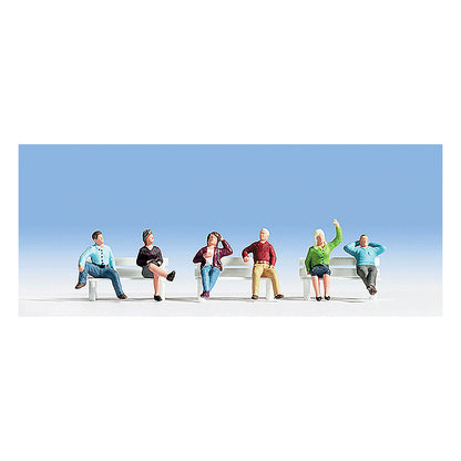 Noch 15540 HO Scale Seated People -- Set #5 pkg(6)
