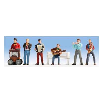 Noch 15563 HO Scale Street Musicians -- pkg(6)