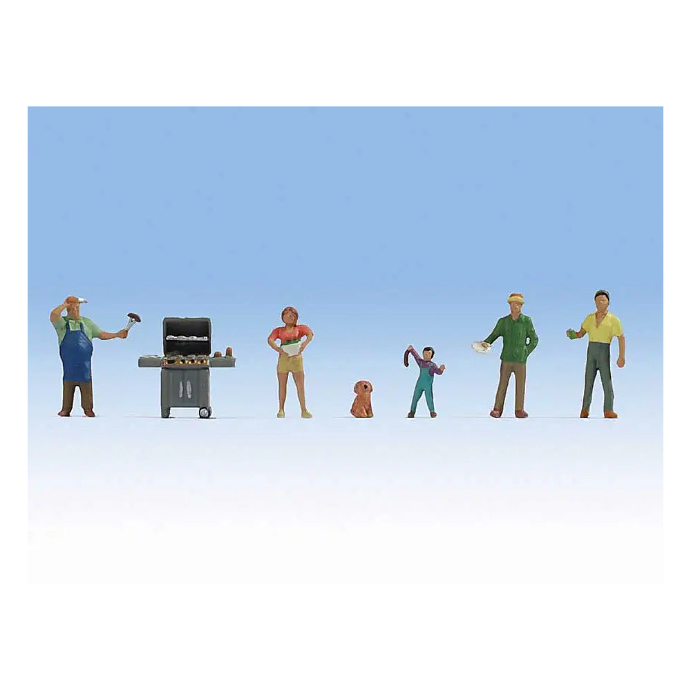Noch 15593 HO Scale Grilling -- 5 People, Dog and Grill