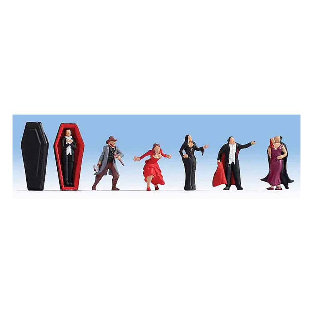 Noch 15801 HO Scale Vampires -- 7 Figures with Coffin