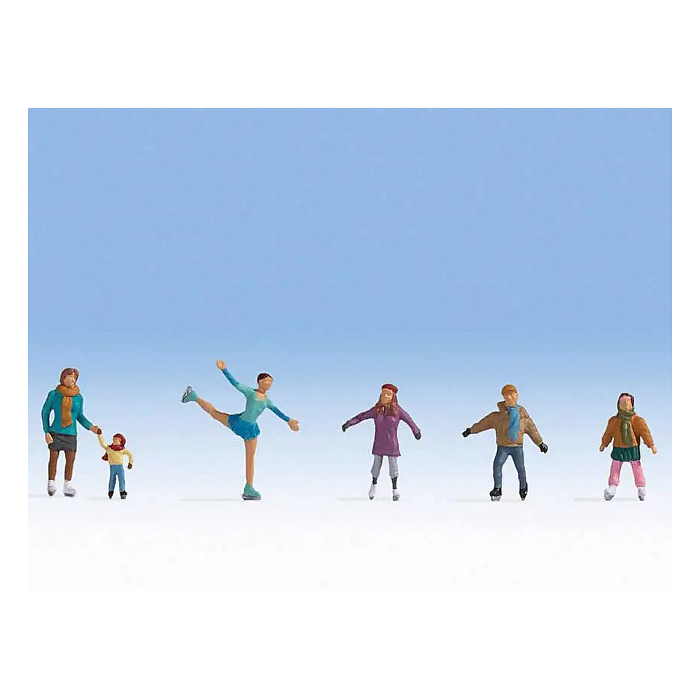 Noch 15824 HO Scale Ice Skaters -- pkg(6)