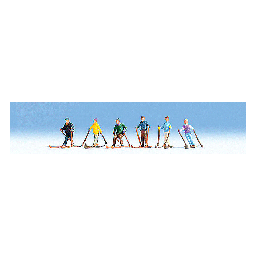 Noch 15828 HO Scale Skiers -- Set #1 pkg(6)