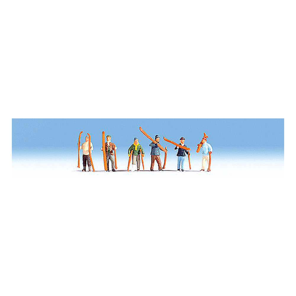 Noch 15829 HO Scale Skiers -- Set #2 pkg(6)