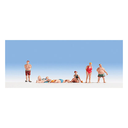 Noch 15841 HO Scale Bathers/Swimmers -- Set #1 pkg(6)