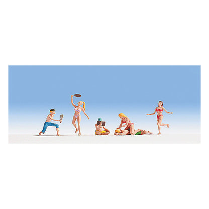 Noch 15842 HO Scale Bathers/Swimmers -- Set #2 pkg(6)