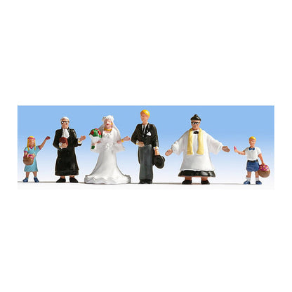 Noch 15860 HO Scale Wedding Party & Pastor pkg(6)