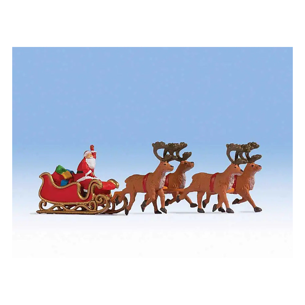 Noch 15924 HO Scale Santa Claus with Sleigh and 4 Reindeer