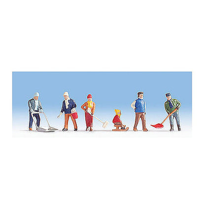 Noch 15928 HO Scale Winter Chores -- pkg(6)