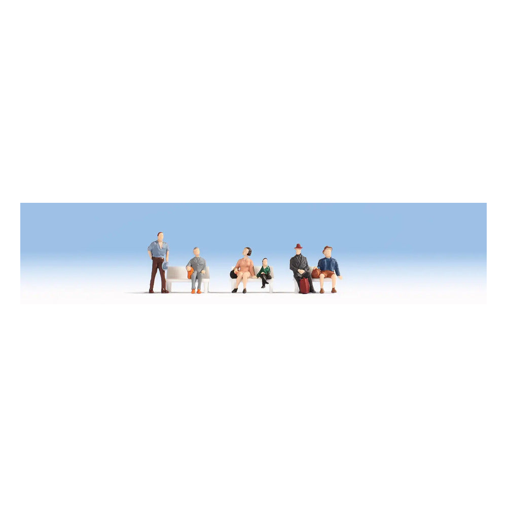 Noch 18116 HO Scale Economy Seated Passengers -- pkg(6)