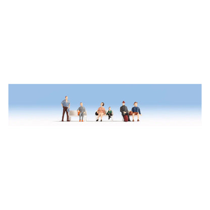 Noch 18116 HO Scale Economy Seated Passengers -- pkg(6)