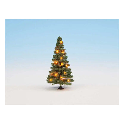 Noch 22121 All Scale Fir Tree with Working LED Christmas Lights -- 3-1/8"