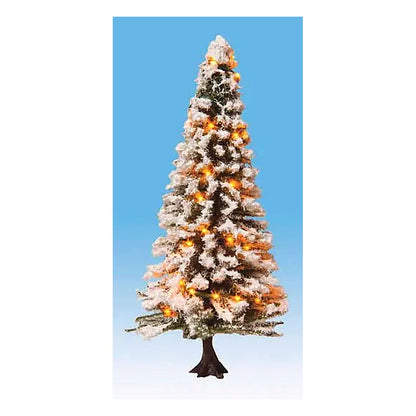 Noch 22130 All Scale Snow-Covered Christmas Tree with 30 LEDs -- 4-3/4" Tall