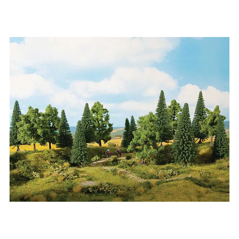 Noch 24622 All Scale Mixed Forest Trees -- 5-1/2 - 7-1/16" 14 - 18cm Tall pkg(6)