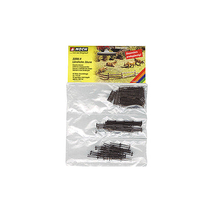 Noch 33095 N Scale Rural Fences -- 53 Sections, Length: Approx. 66-15/16" 170cm