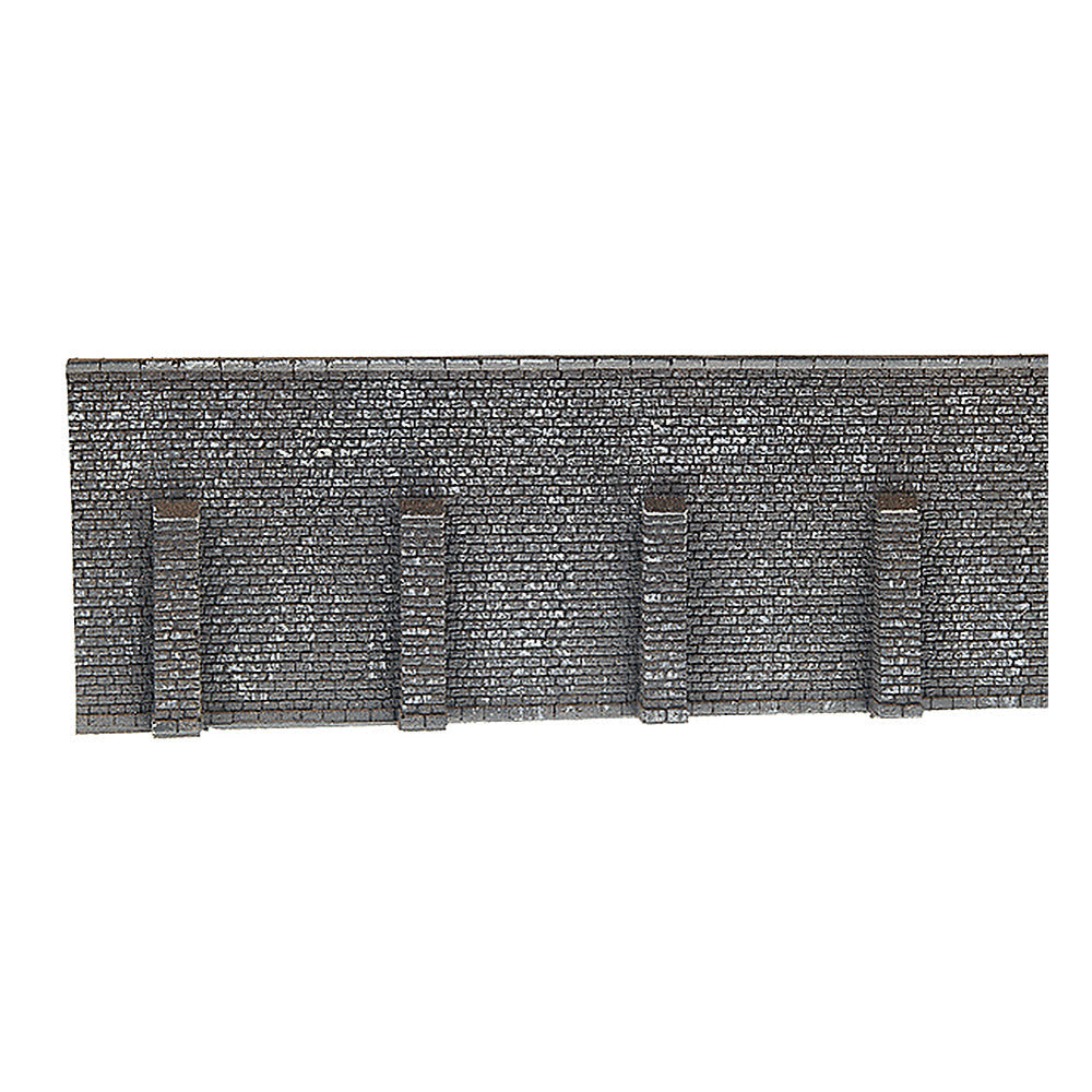 Noch 34857 N Scale Retaining Wall, Extra Long - Gray Brick