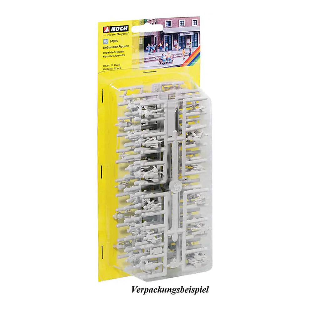 Noch 35985 N Scale Unpainted Figures -- 24 Each: Travelers, Passers-By & Seated