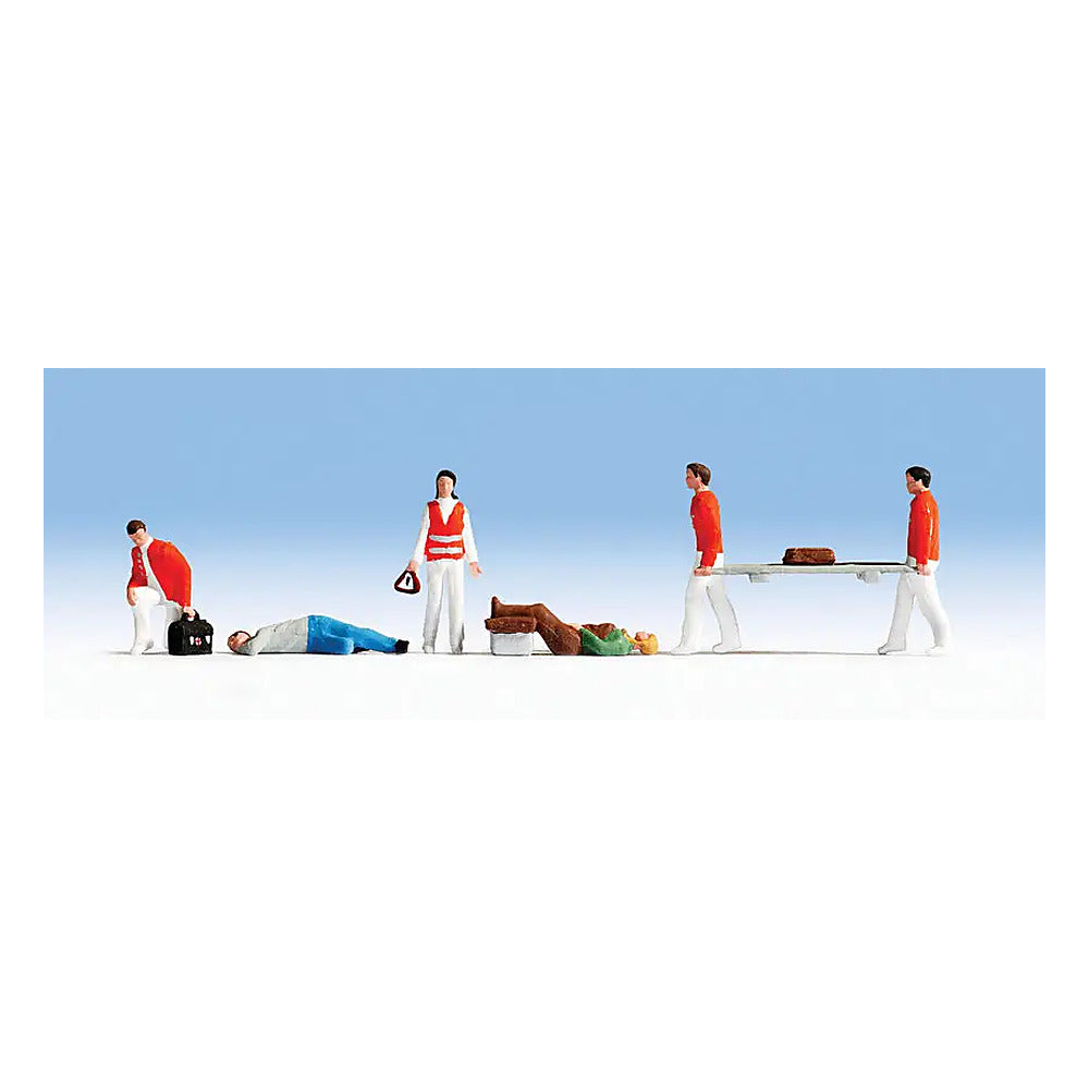 Noch 36094 N Scale First Responders/Paramedics & Patients -- pkg(6)