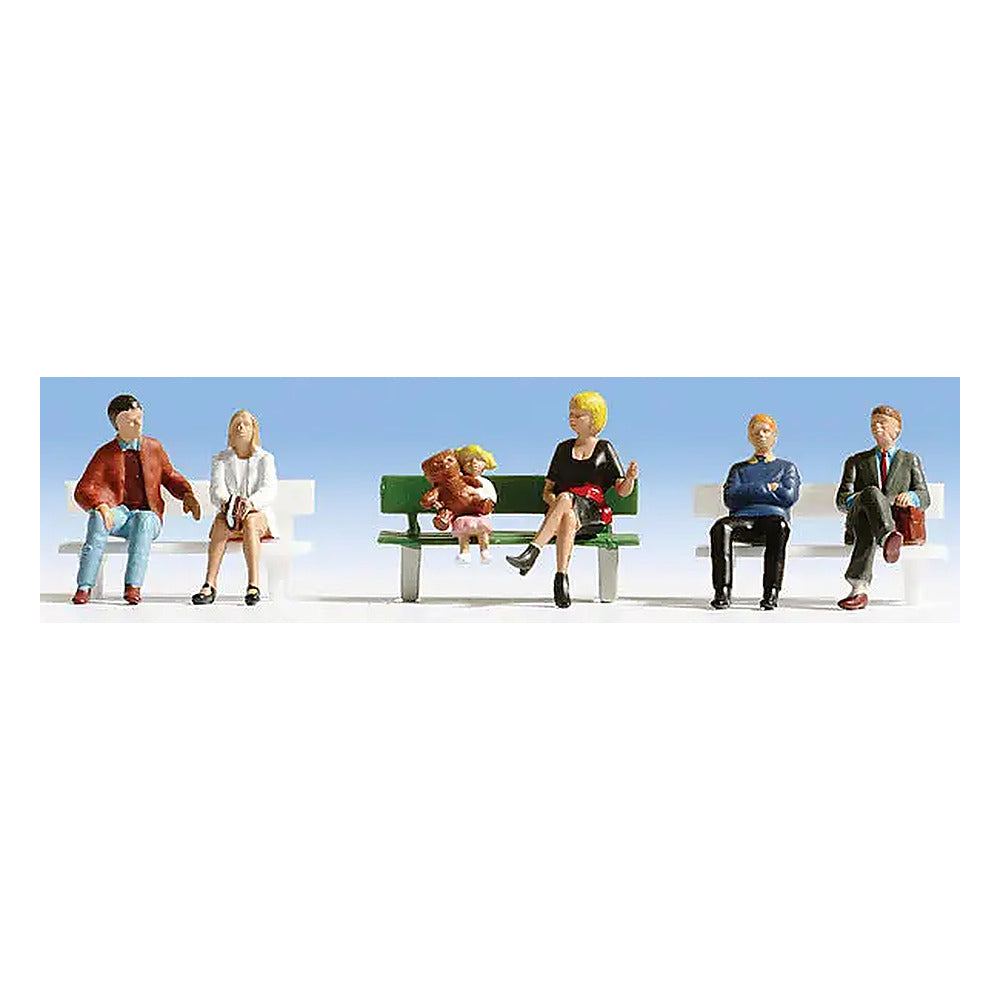 Noch 36530 N Scale Seated People -- Set #1 pkg(6)
