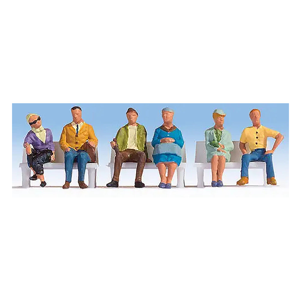 Noch 36532 N Scale Seated People -- Set #2 pkg(6)