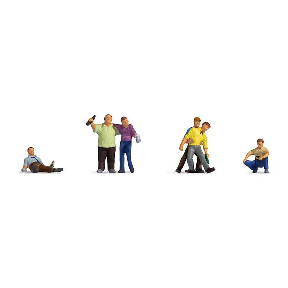Noch 36559 N Scale Drunk People -- pkg(6)