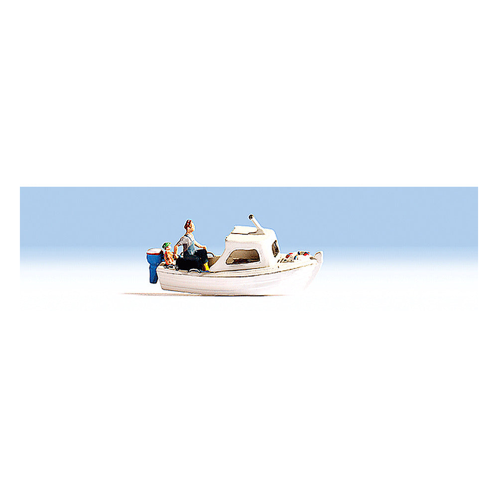 Noch 37822 N Scale Fishing Boat w/Figures - Assembled