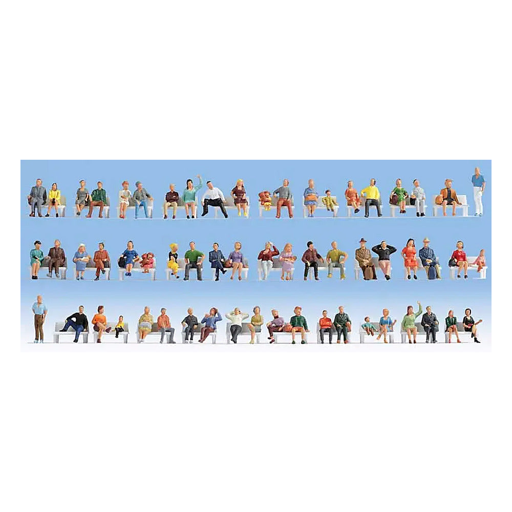 Noch 38402 N Scale Sitting People Mega Set -- pkg(60)