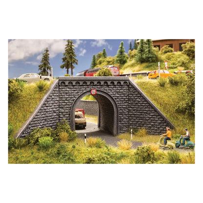 Noch 58292 HO Scale Cut-Stone Foam Underpass w/Wing Walls - 1-Sided