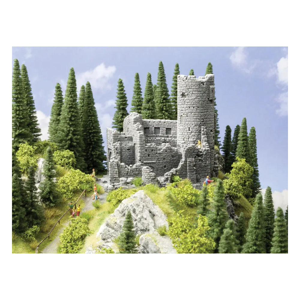 Noch 58605 HO Scale Castle Ruin -- Assembled - 7-7/8 - 6-7/16 x 6-1/2"