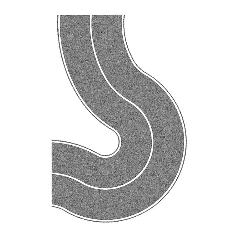 Noch 60704 HO Scale Flexible Pavement -- Highway Curve (gray) 3-13/64" 8cm