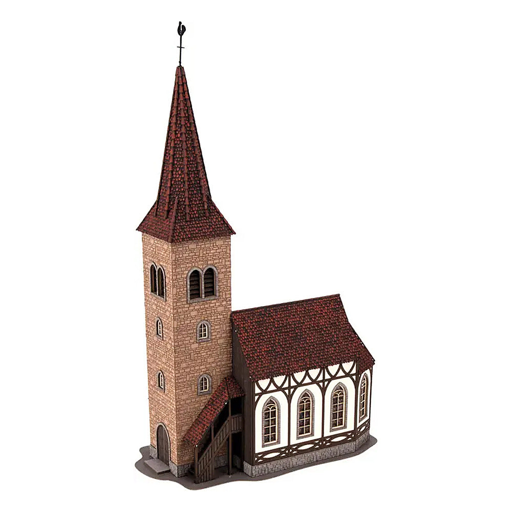 Noch 66906 HO Scale St. George Church w/Bell Sound Unit -- Laser-Cut Kit