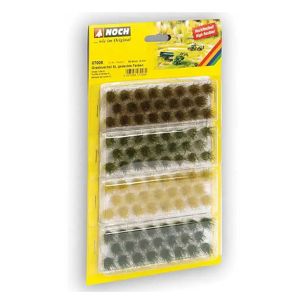 Noch 7009 All Scale Grass Tufts -- Muted Colors 1/4" 6mm Fibers pkg(104)