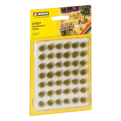 Noch 7037 All Scale Grass Tufts Mini Set -- Meadow 1/4" 6mm pkg(42)