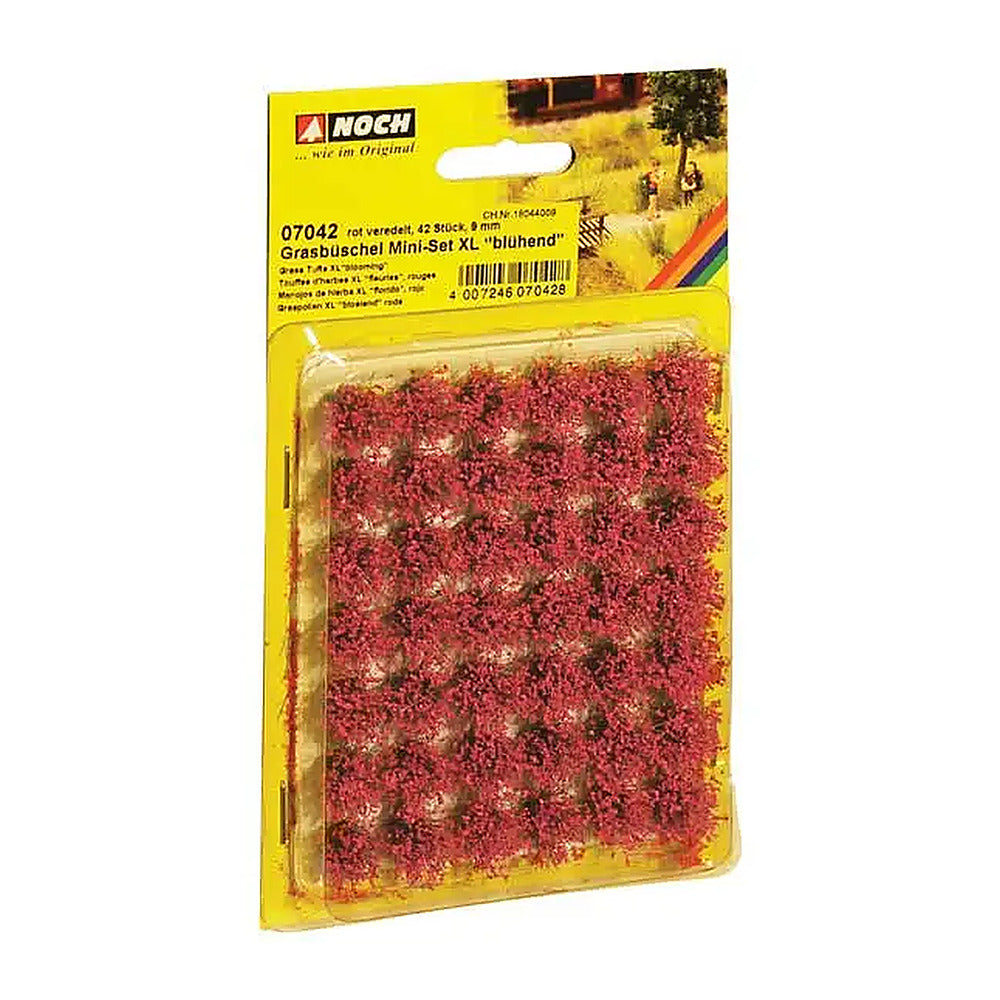 Noch 7042 All Scale Grass Tufts XL -- Blooming Red Flowers 3/8" Fiber Tufts (42)