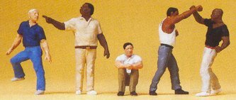 Preiser 10475 HO Scale Pedestrians Street Scene pkg(5)
