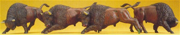 Preiser 20391 HO Scale Bison Animal Figure Set