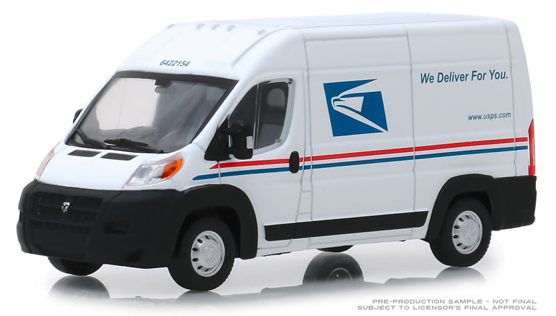 Greenlight 86154 1/43 USPS 2018 Ram ProMaster 2500 Cargo Van